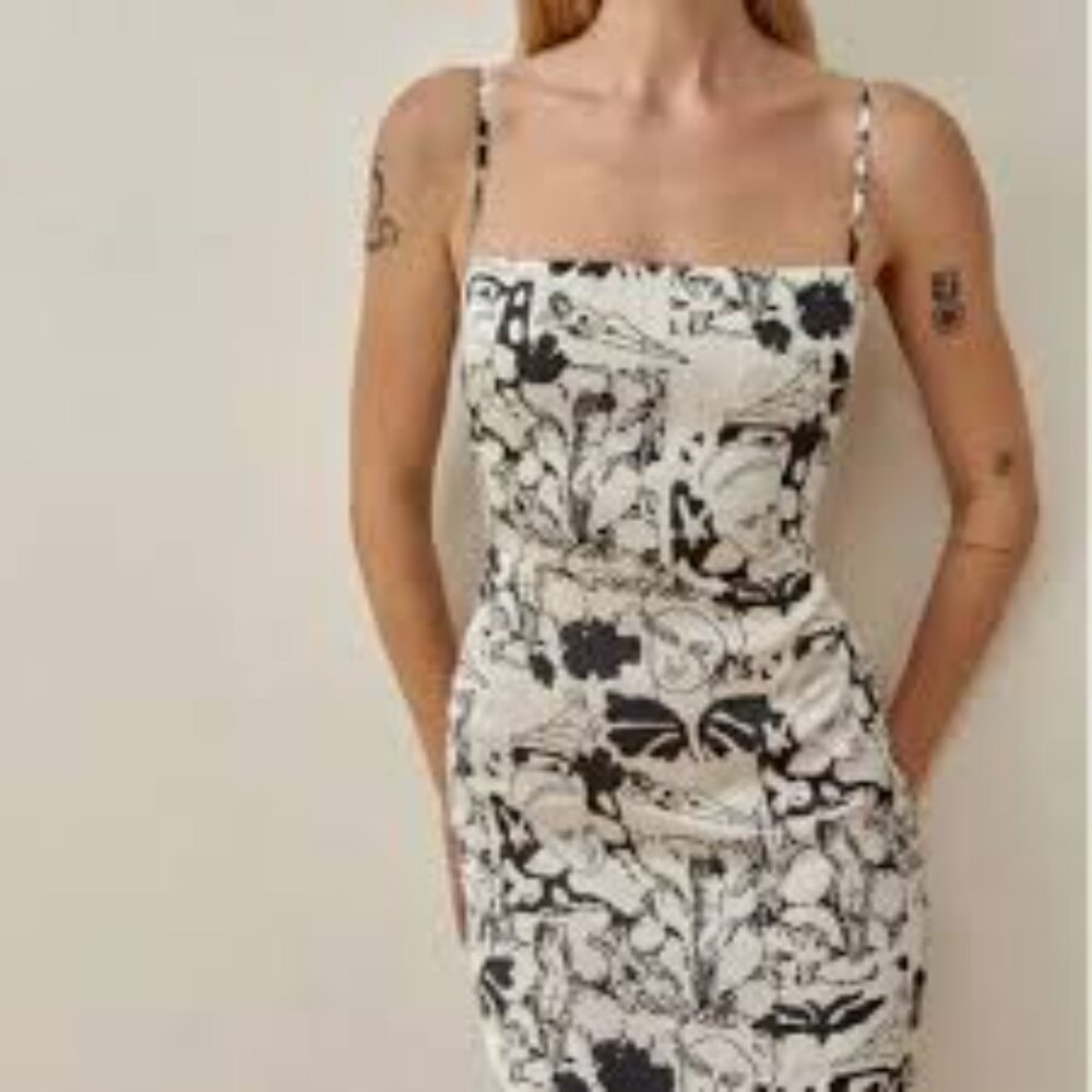 Reformation Kosta Silk Dress in Marleigh /Size 10